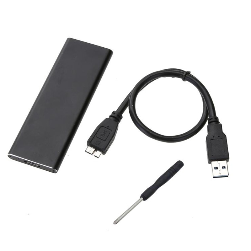 Estuche adaptador M.2 NGFF SSD SATA a USB 3,0, carcasa externa, almacenamiento con destornillador para M2 NGFF SSD Driv duro: Default Title