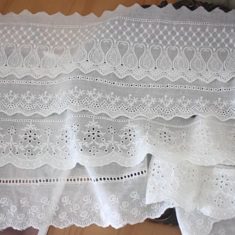 5 Yards/lot Katoen Borduren Kant trim stof, DIY Kleding Gordijn Naaien Materiaal Hulp Materiaal RS4679