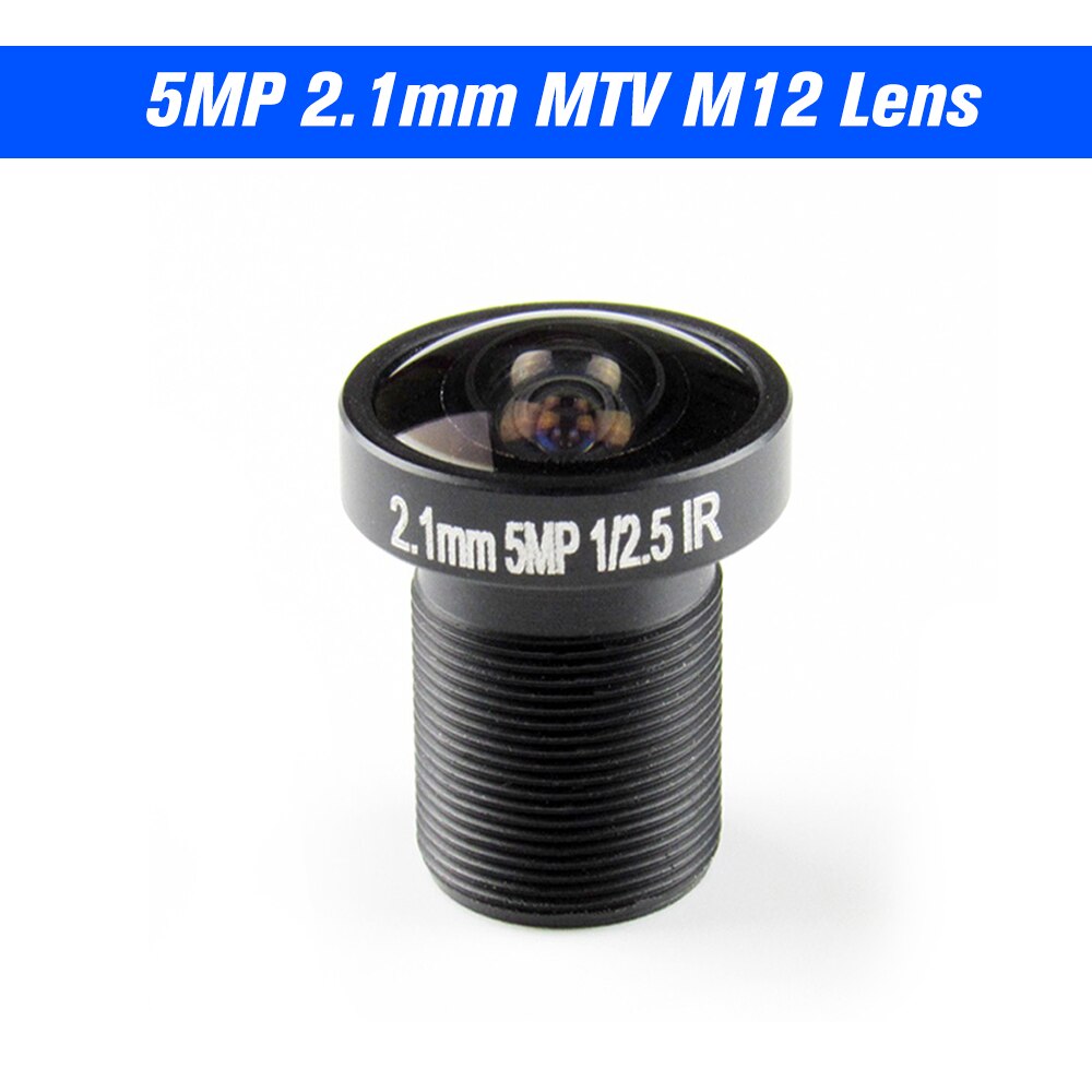 2.1mm- lins fisheye cctv-objektiv 1/2.5 "  hd 5.0 megapixel för ip cctv-kameror  m12 -fäste 155 graders kompatibel vidvinkelpanorama