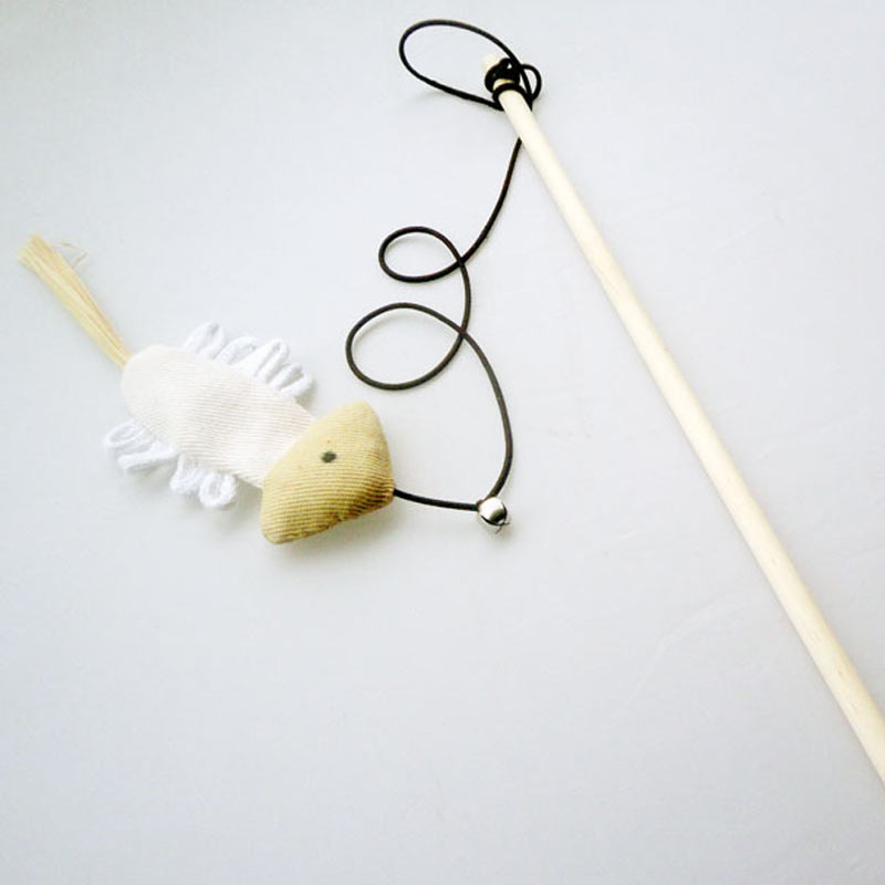 Gato suministros para gatitos juguetes palo de madera trenza multiforma interactiva con Mini campana OCT998