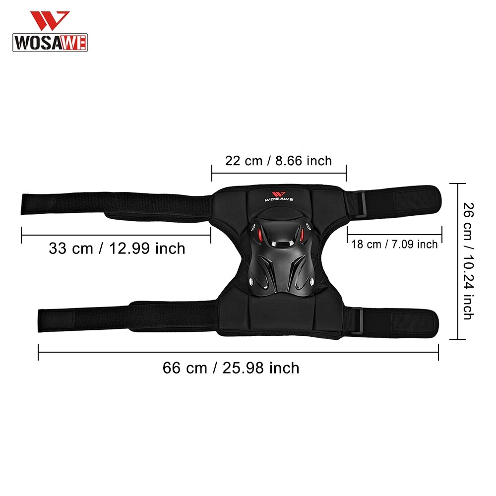 WOSAWE Motorcycle Knee Elbow Protector Suit Adjustable Straps Shockproof Comfortable Downhill Bicycle Racing Protective Gear