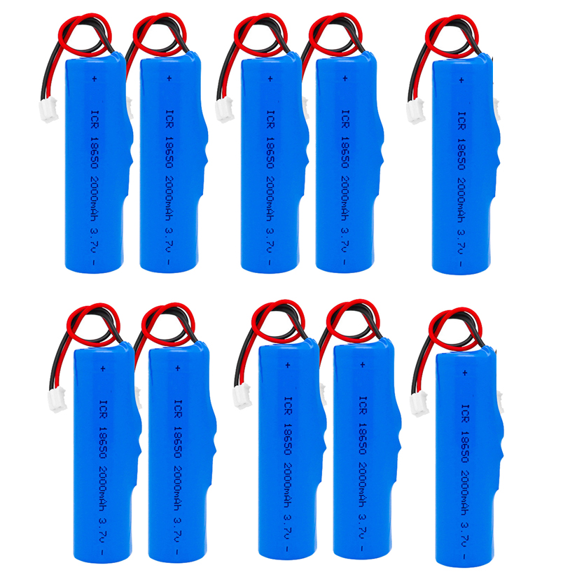 3.7V 2000Mah 18650 Li-Ion Oplaadbare Batterij Met Pcb PH2.0-2P Batteria 18650 Batterijen: Paars