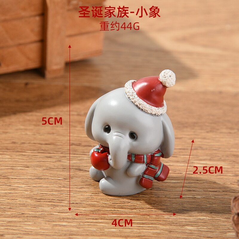 1PC Miniatur Harz Schmücken Harz Mini Figur Weihnachten Santa Claus Harz Spielzeug DIY Garten Ornament Handwerk Kinder Spielzeug: Type 9