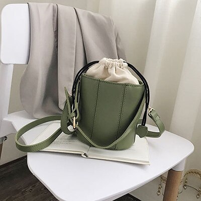 Bolsa de ombro feminina, bolsa de ombro com cordão, transversal, bolsa de mensageiro, de couro para mulheres: green