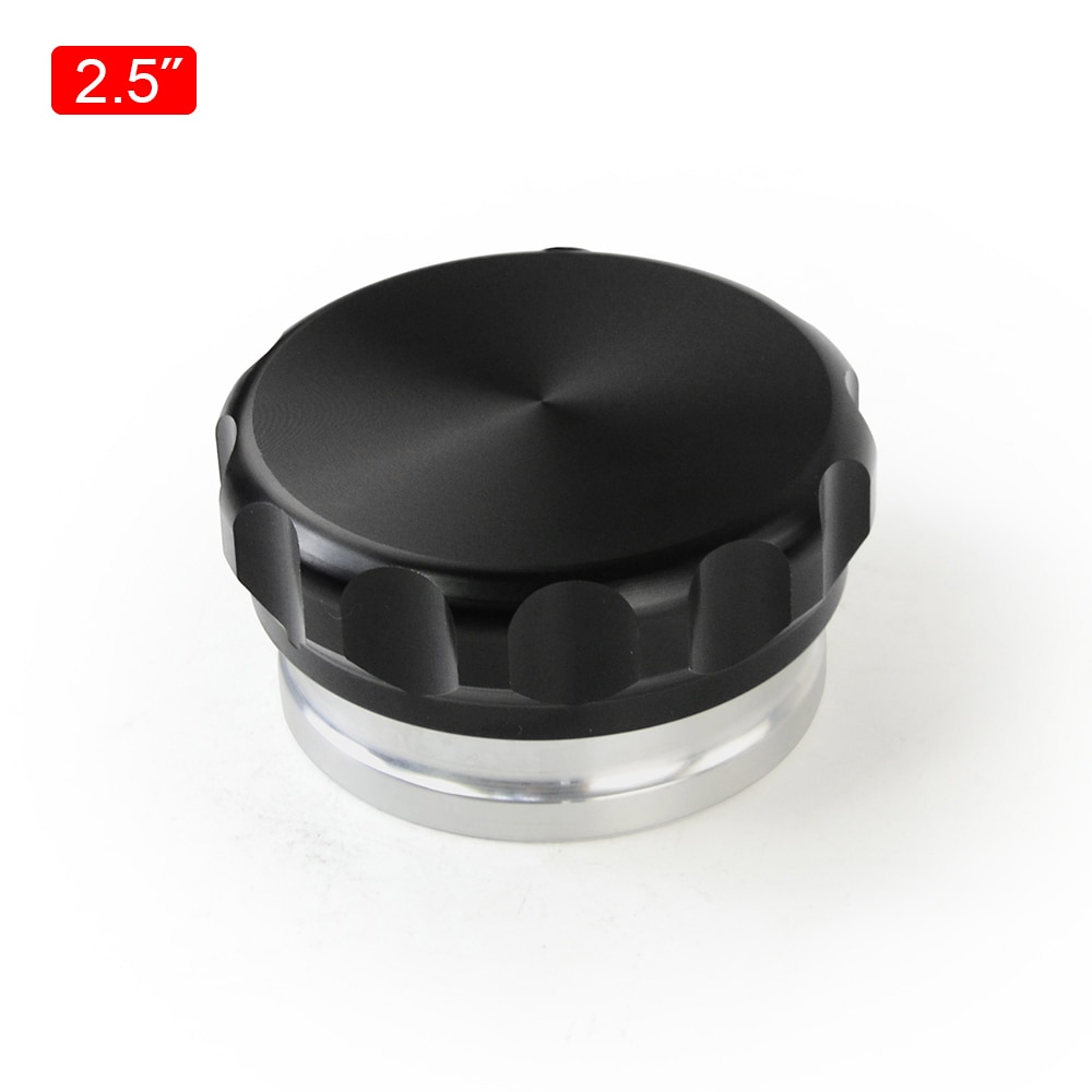 2.5" 63.5mm / 2" 50.8mm / 1" 25.4mm Aluminum Alloy Weld Billet On Filler Neck And Cap Oil Fuel Water Tank Black