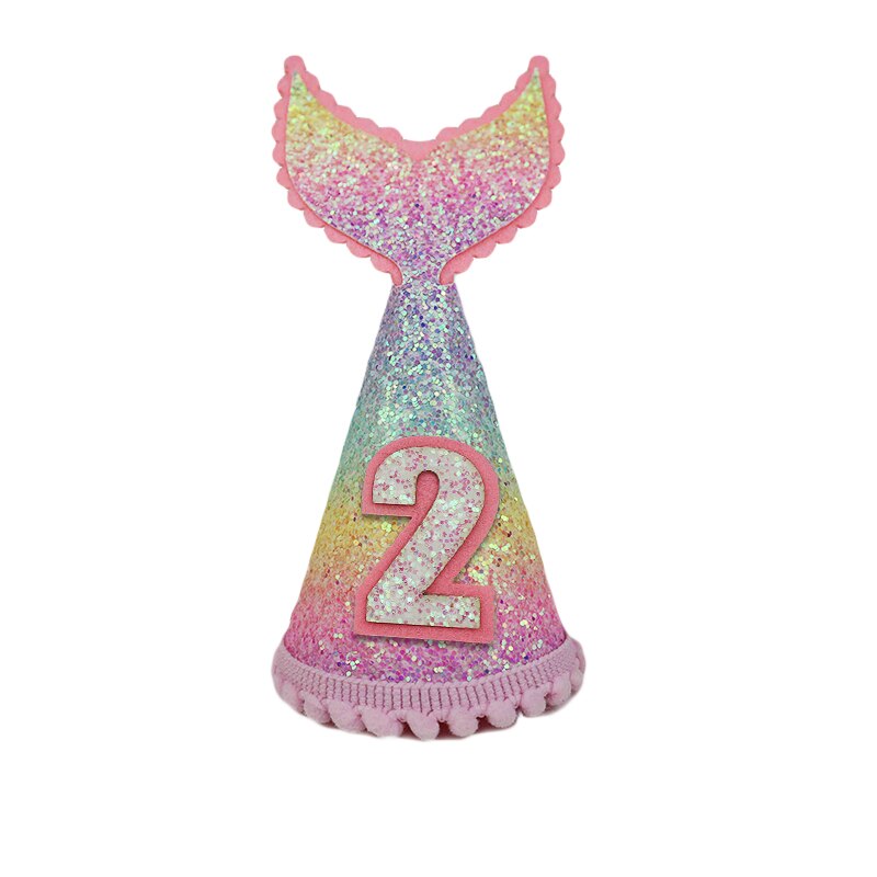 Joli chapeau d'anniversaire 1/2 avec nœud rose et couronne de 6 mois - Accessoire photo - Décoration de fête