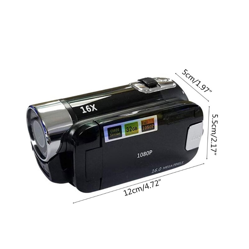 Vlog Camera Recorder Video Camera Camcorder 16X Digitale Zoom Lcd Flip Screen.