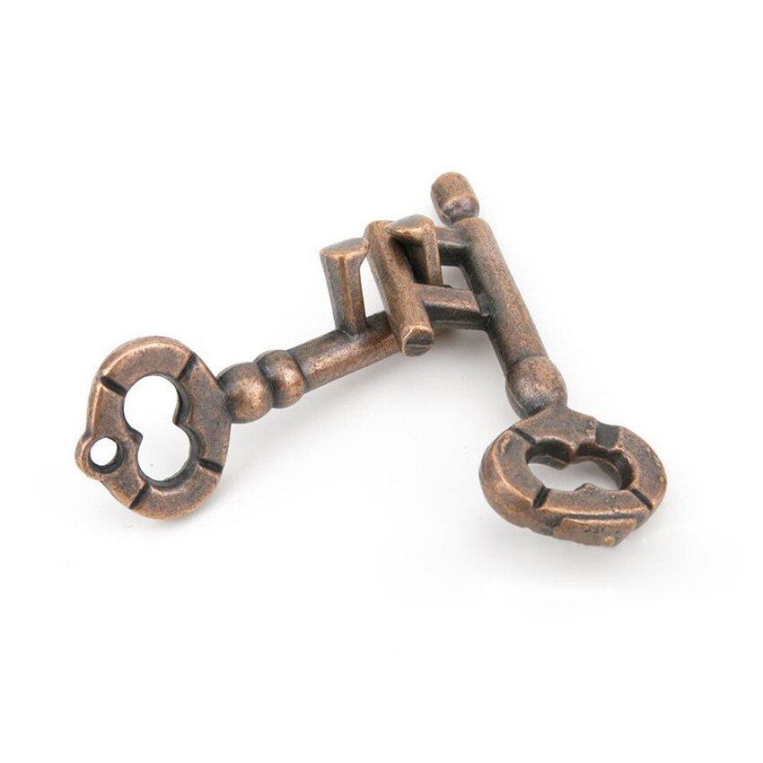 Key Lock Puzzel Vintage Classic Metal Brain Teaser IQ Test Speelgoed voor Volwassenen Kinderen leren onderwijs speelgoed
