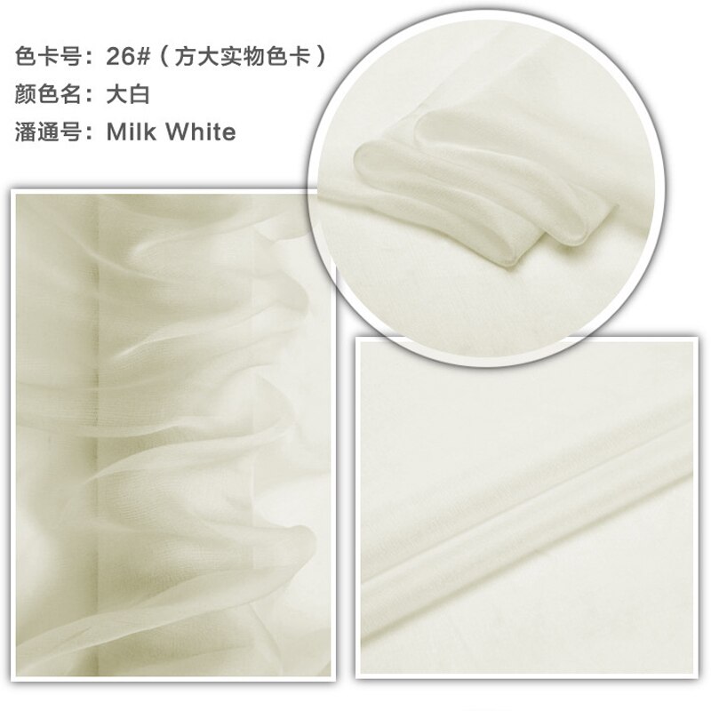 Telas de seda para vestidos blusa bufandas ropa de boda Metro 100% seda pura gasa más color de gama alta David