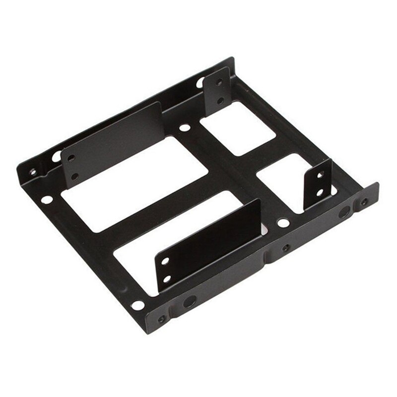 2.5 to 3.5 Inch Dual Hard Disk Metal Bracket Adapter HDD Holder with Double SATA & Power Cable for Desktop