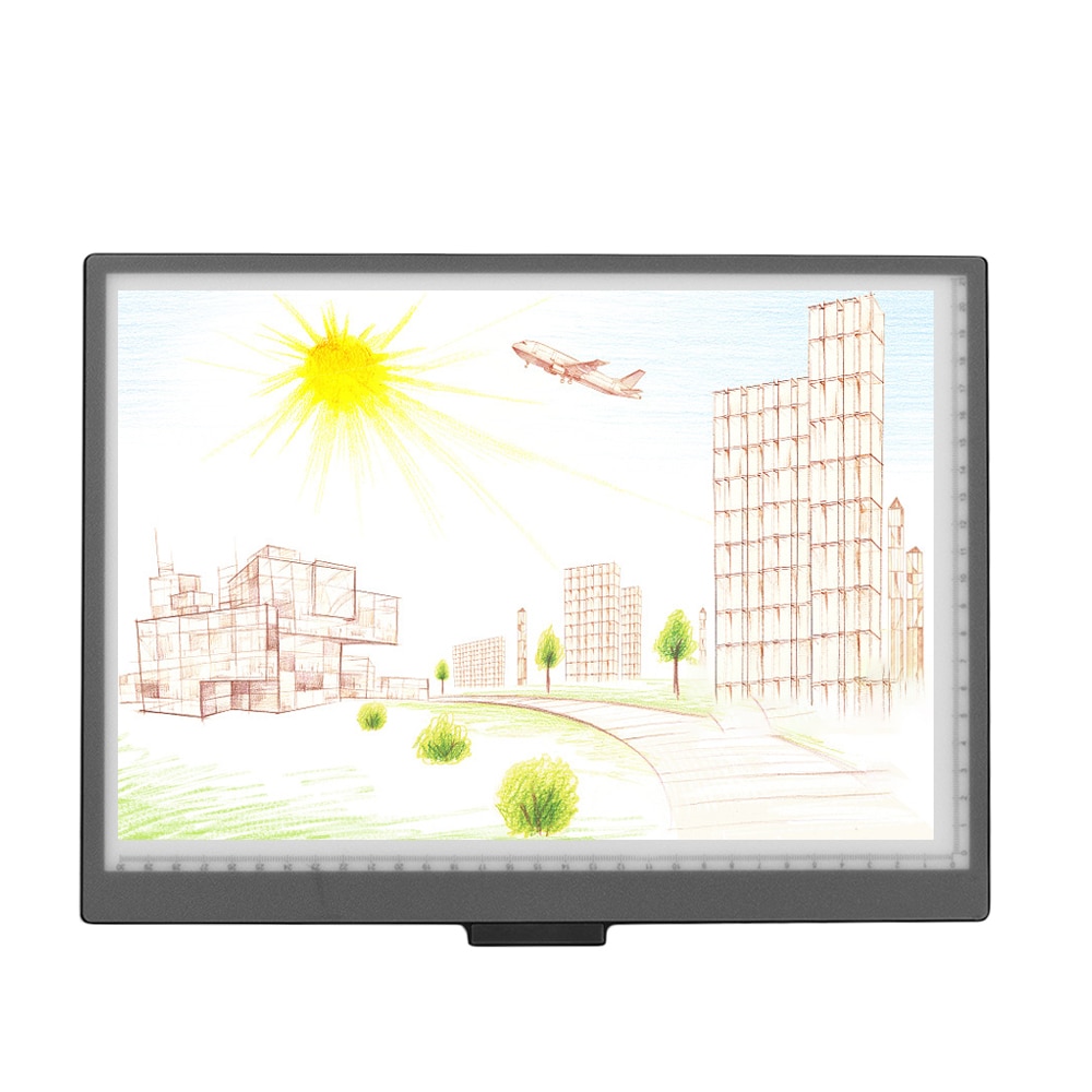 LED Art craft A4 Light Box Tracing Light Copy board 10 Level Adjustable Brightness Stepless Eye-protecting Pad Dimming Powered