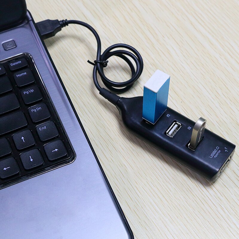 Kebidu Mini 4 Porte HUB USB 2.0 Micro NERO Ad Alta Velocità splitter Adapter Per PC Del Computer Per Dischi Rigidi Portatili