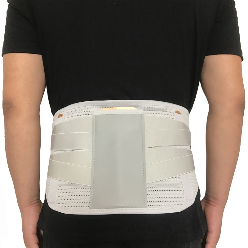 Cinturón de soporte Lumbar ortopédico ajustable con placas de acero, Protector de cintura, faja Lumbar, alivio del dolor de espalda baja