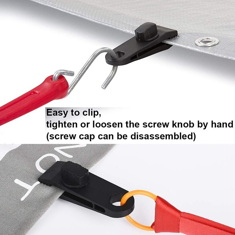 Tarpclips heavy duty lock grip, , 20er- pack planenklammern heavy duty, haifischzelt-befestigungsclips-halter, pool-markisenabdeckung bungee cor