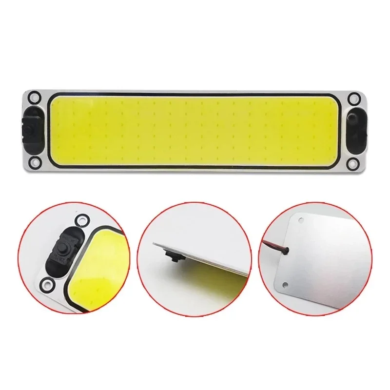 12V-24V Universal Car Interior Readling Lamp COB 108SMD LED Panel Dome Light High Brightness Bulb Truck Waterproof Lamp