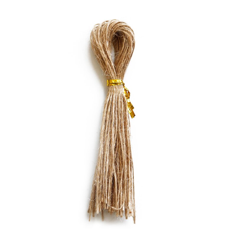 50/100pcs Natural Hemp Strings Red Green Cotton Cords for Tags Handmade Item Packing Decoration Bakery Twines