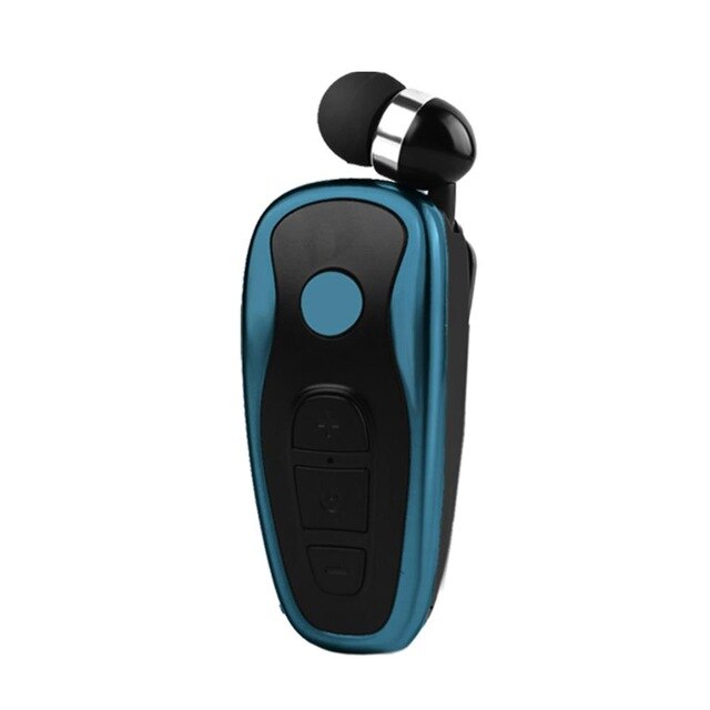 Nasin Q7 In-ear clip retractable motion call vibration stereo wireless Bluetooth earphone for xiaomi samsung huawei iphone: Blue