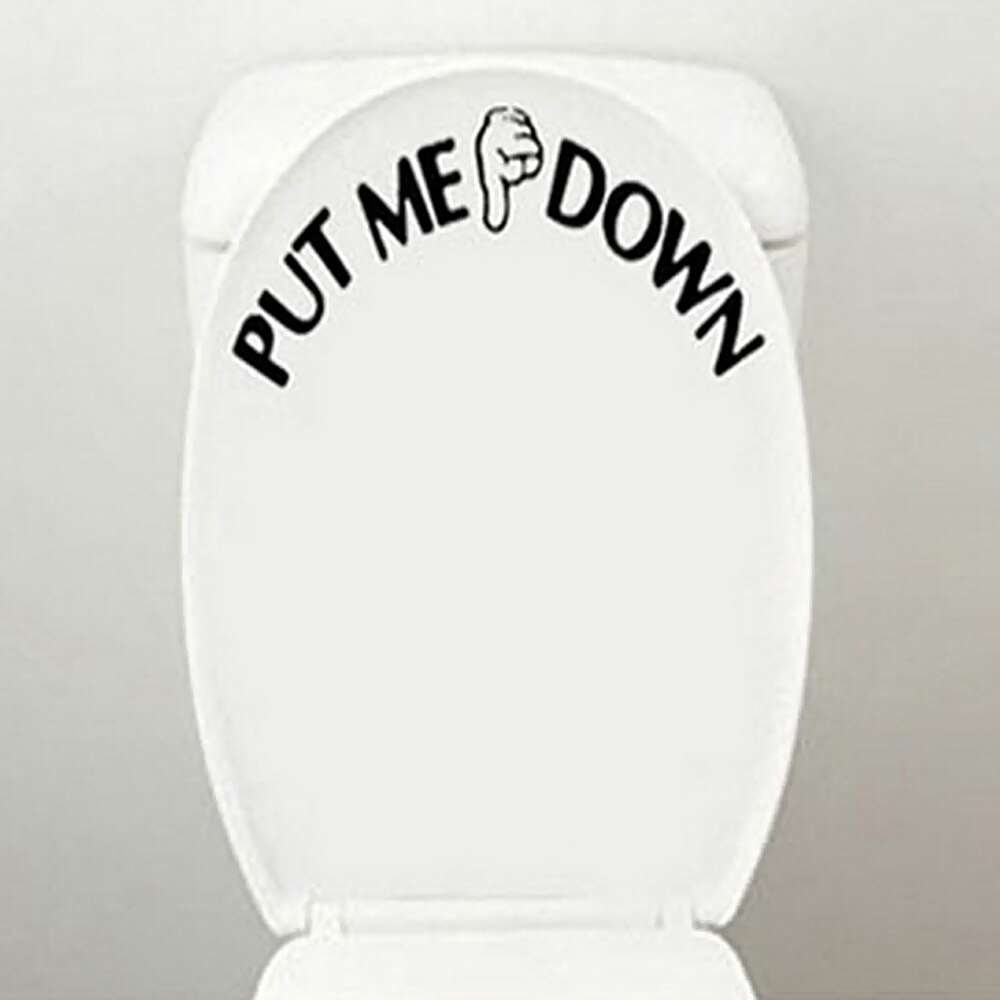 Toilet Sticker Waterproof Decal Sign Removable For Bathroom