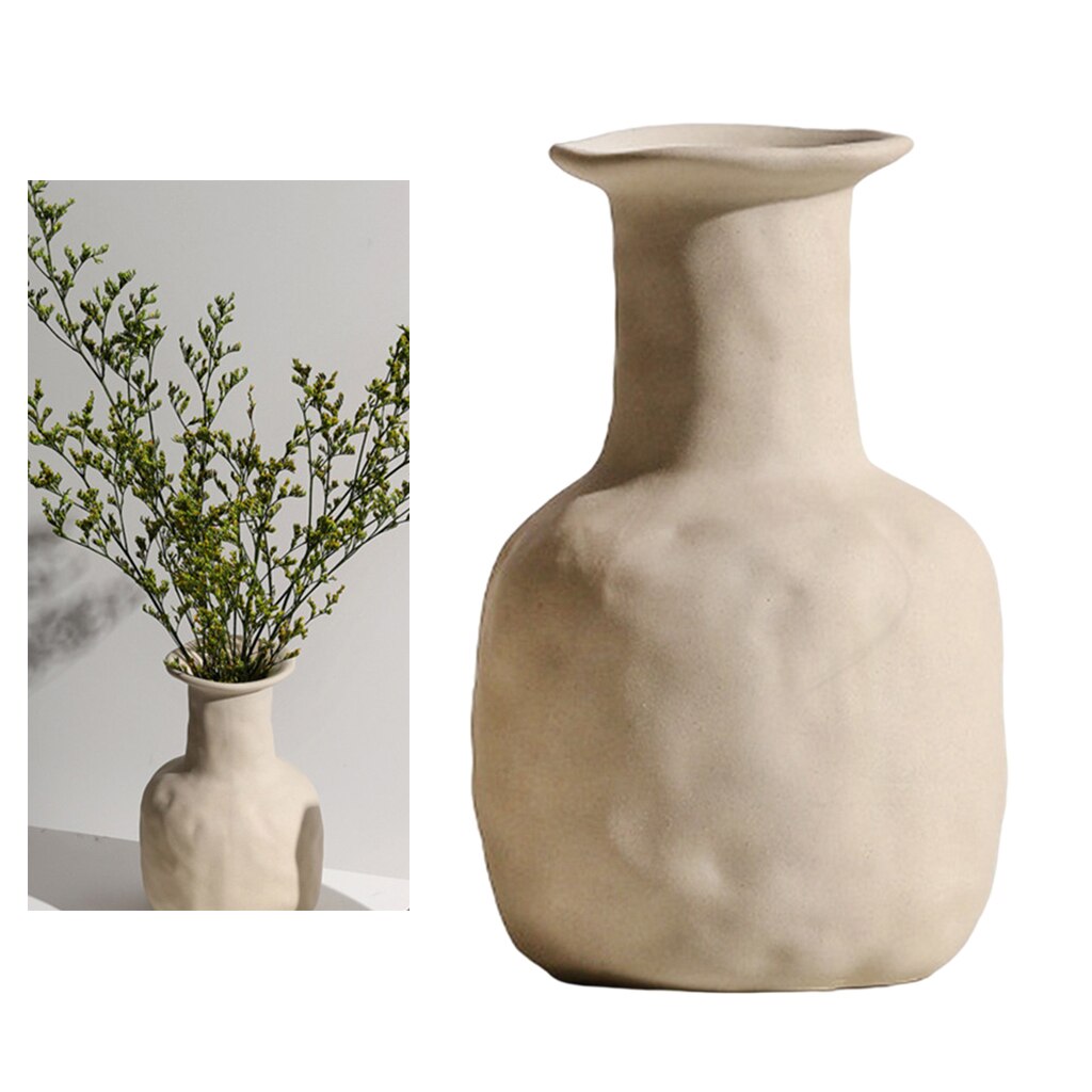 Nordic Style Ceramic Vase Decorative Flower Vase Art for Home Decorations Crafts Housewarming: G