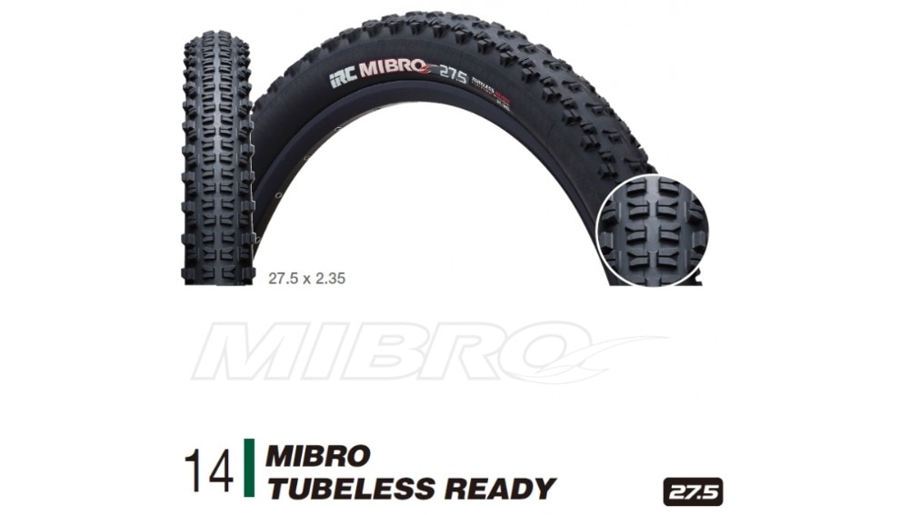 IRC Mibro-llanta para bicicleta MTB, pieza para bicicleta, agente de FOURIERS, Tubeless Ready 27,5x2,35, color negro