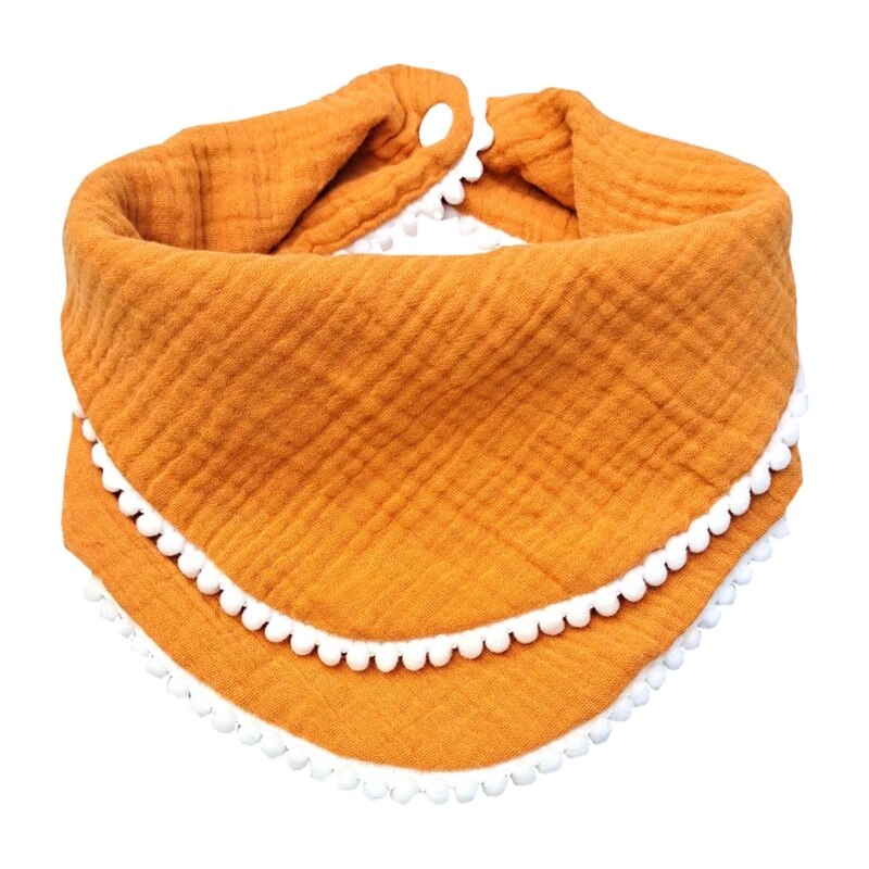 Bavoirs en coton pour -né, serviette d&#39;alimentation, Double couche, Triangle, écharpe, Bandana, garçons et filles