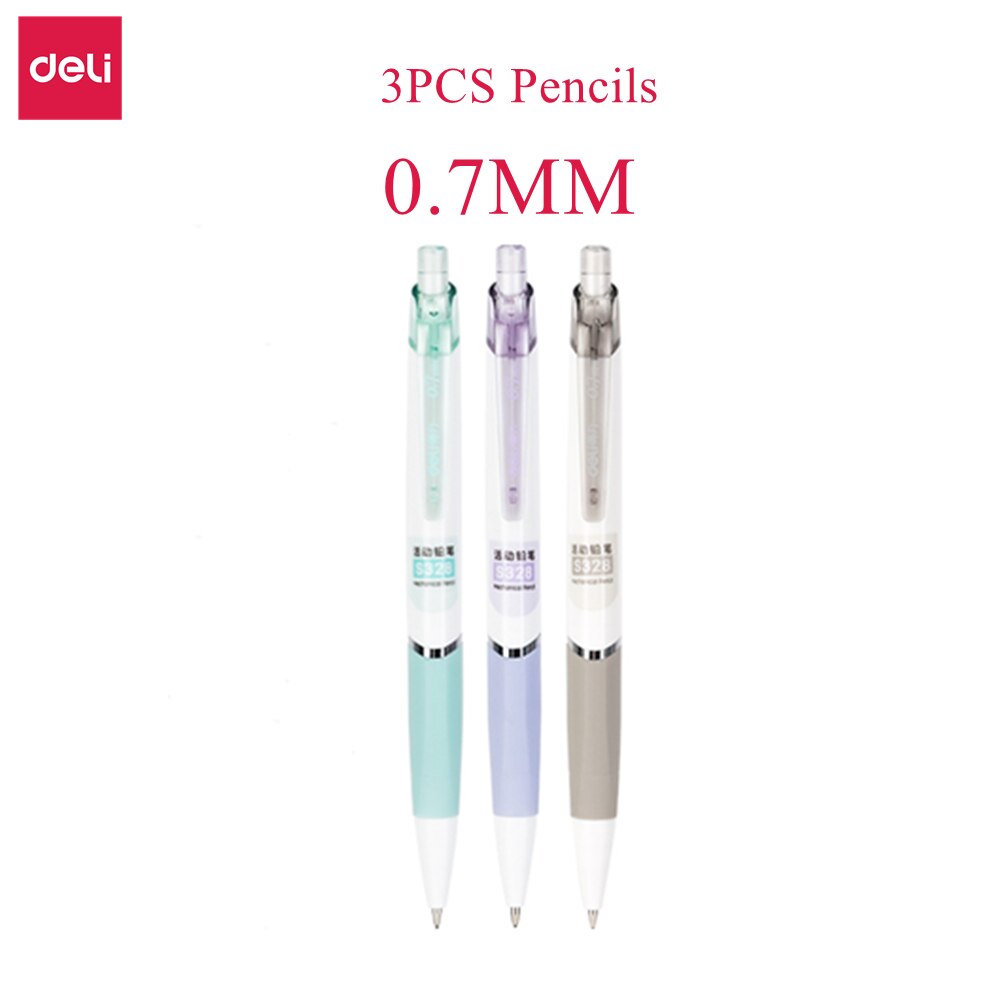 Deli Mechanical Pencil 0.5mm 0.7mm Plastic Automatic Pencils 0.5mm/0.7mm Lead Student For School Office: 0.7mm pencils