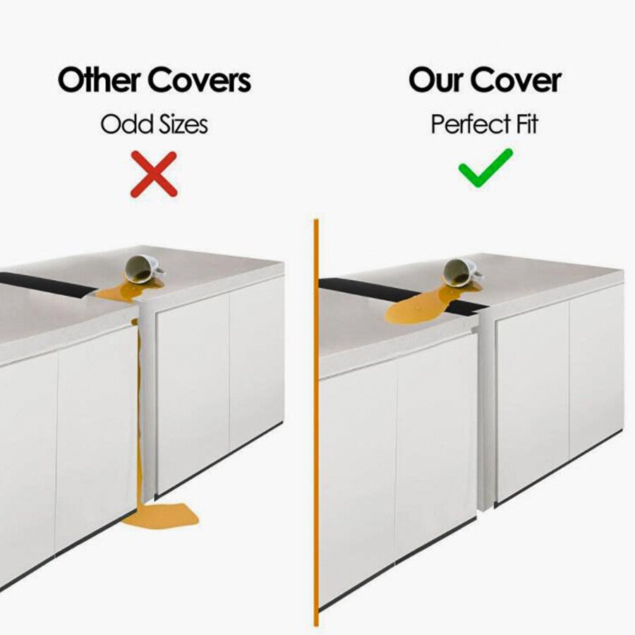 Kitchen Silicone Stove Counter Gap Cover Set of 2 Heat Resistant Stove Gap Fillers Oil and Grease Proof Sealing Strip Stove-top