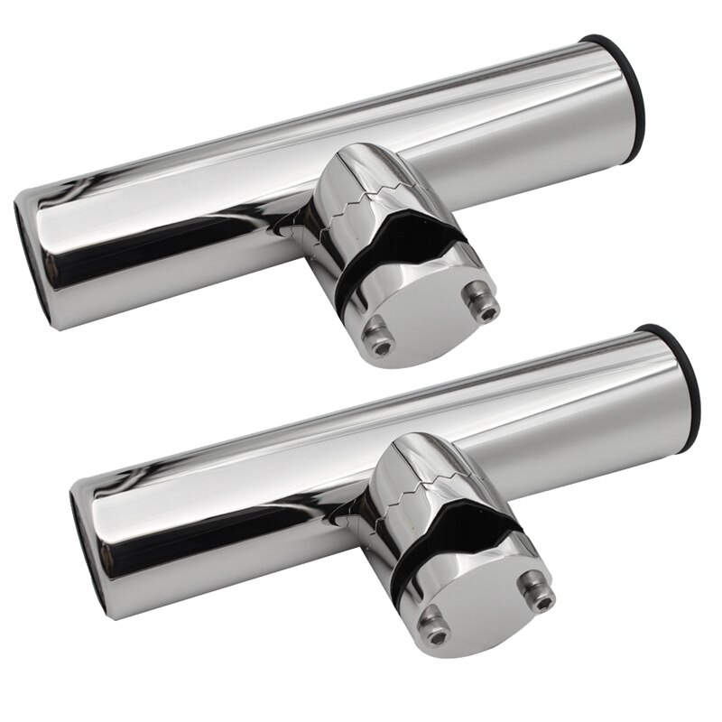 Stainless Steel Fishing Rod Holder Mirror Polish Marine Adjustable Fishing Rod Holder Boat Hardware for 19-25mm Rails: Default Title