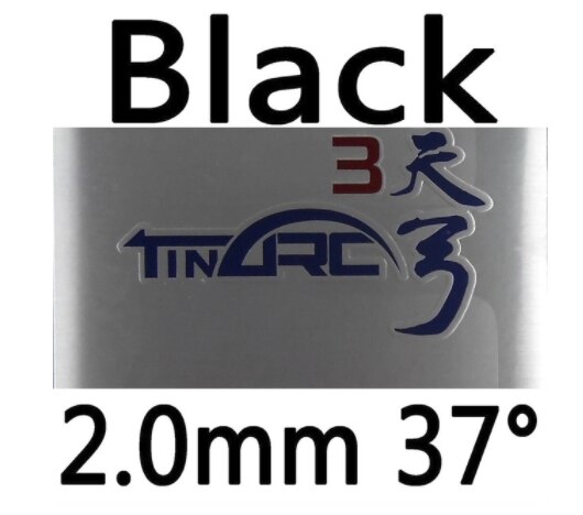 DHS TinArc 3 Pips-in-GOMA para tenis de mesa con esponja elástica alta, Original: black 2.0mm H37
