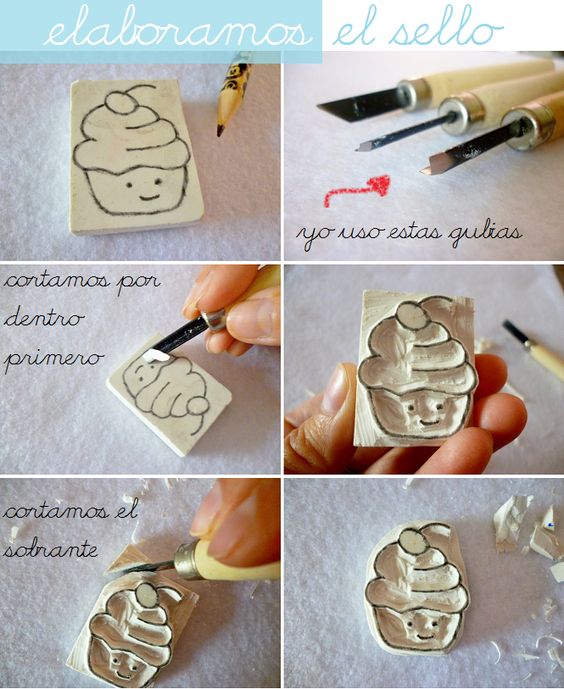 Wooden handles curved tools 12 different curve edge for rubber stamp DIY curve/grave