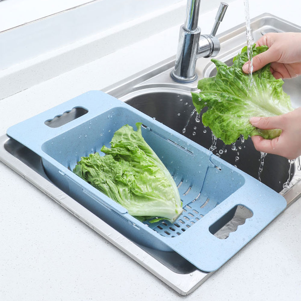 Retractable sink, drain rack, storage rack, kitchen, plastic bowl, chopsticks rack, household vegetable storage rack, bowl rack