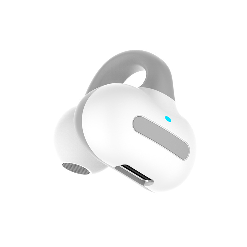 Ear Clip-on Bluetooth Earphones 24Hours Long Endurance Sports Headphones Noise Cancelling Bone Conduction Headset TWS Earbud: Brown