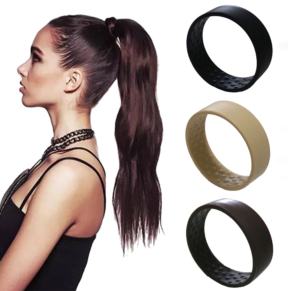 Silicone Foldable Elastic Hair Bands Women Girls Magic Ponytail Holder Stretch Hair Ties Simple Multifunction O Hair Accessories