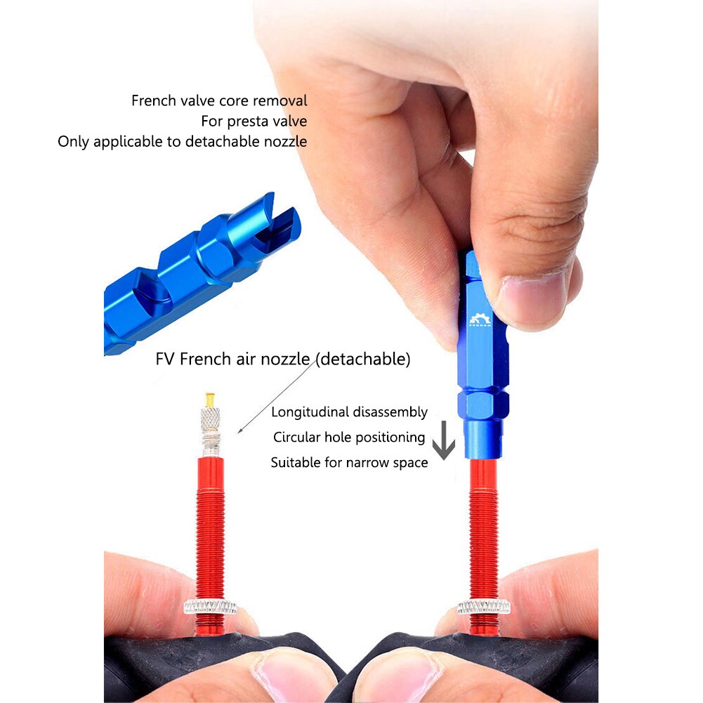 1 Pack MTB Road Bike Schrader Presta Valve Removal Wrench Multifunctional Tire Nozzle Installation Wrench Valve Core Tool