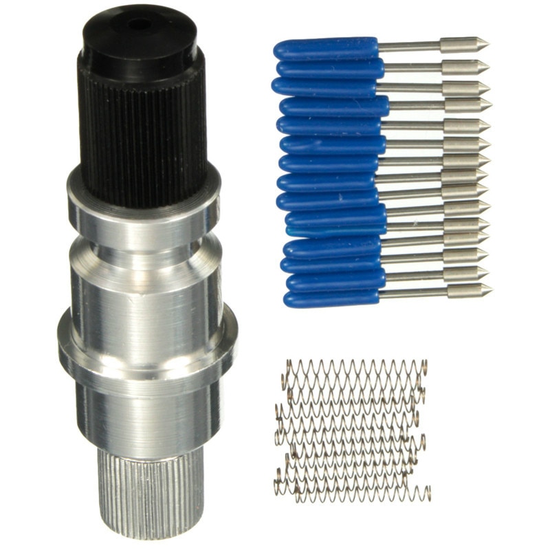 KZTech 15pcs Vinyl Cutter Engraving Machine Blades for Graphtec CB09 + 1pc High Hardness CB09U Silhouette Cameo Blade Holder