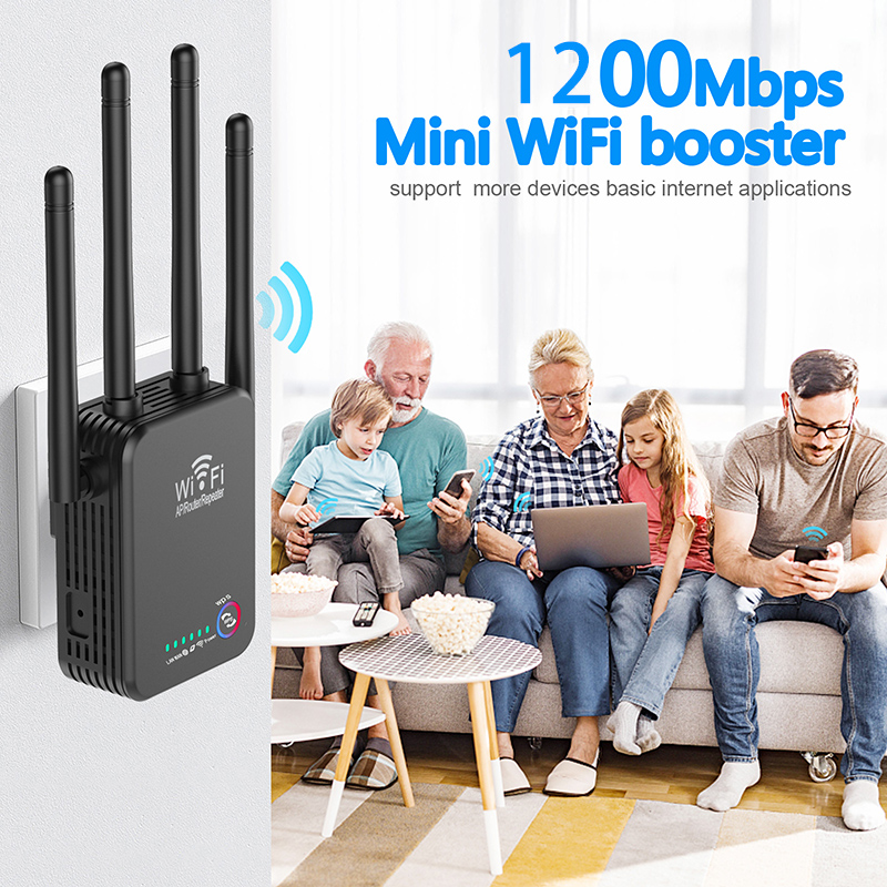 5Ghz Draadloze Wifi Repeater 1200Mbps Router 2.4G Wifi Lange Range Extender 5G Wifi Signaal Versterker Repeater