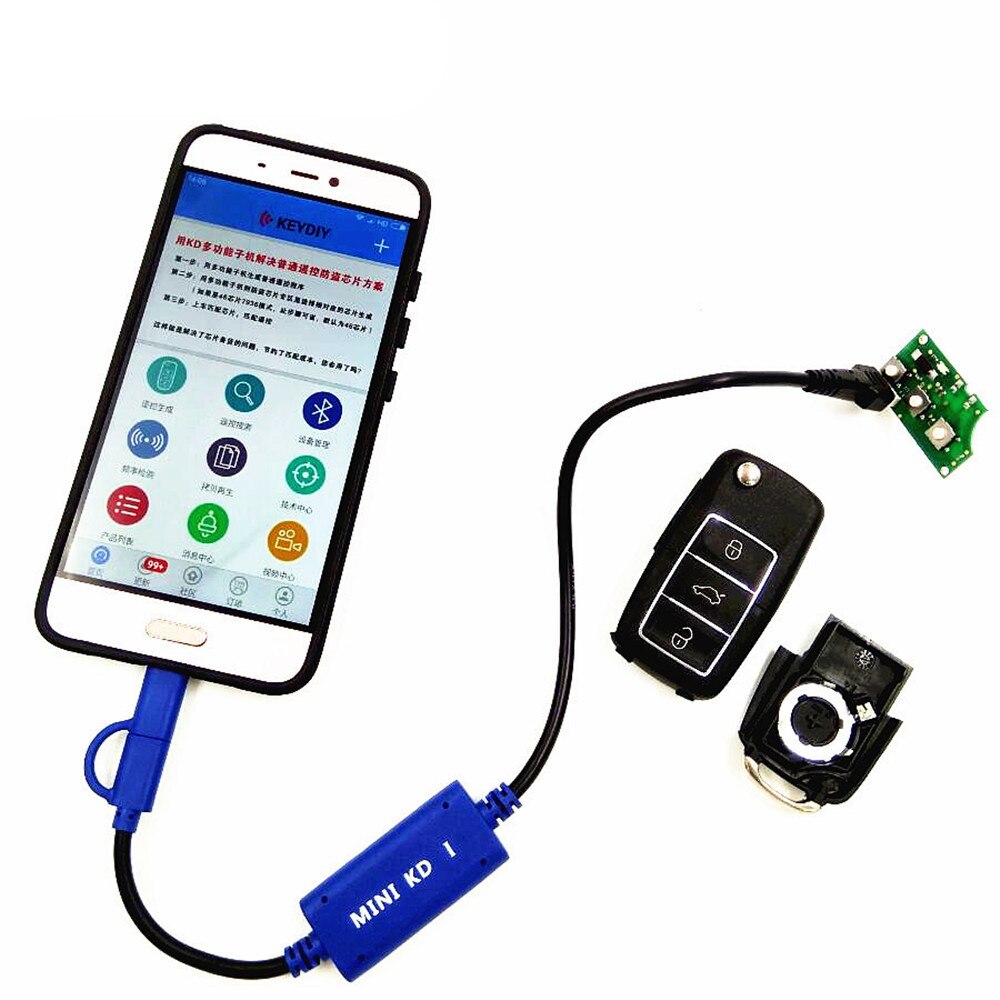 KEYDIY – Mini-générateur de clés KD télécommandes, entrepôt dans votre téléphone, Support Android, faire plus de 1000 télécommandes automatiques similaires KD900