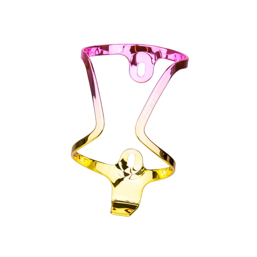 Aluminum Color gradient Bicycle Bottle Holder Colorful MTB road Gravel bike water bottle cage plating Color Mix Bottle Holder: BC4 red black