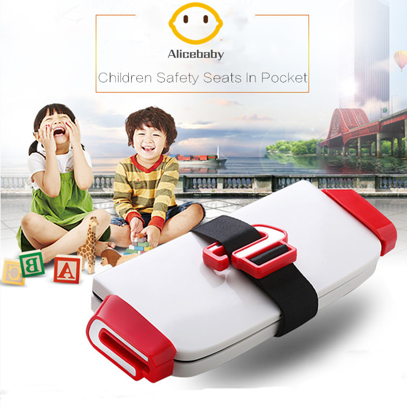 Mini Draagbare Opvouwbare Kids Car Booster Seat Pocket Kind Veiligheid Harnas Veiligheids Voor Reizen 3 ~ 12Y