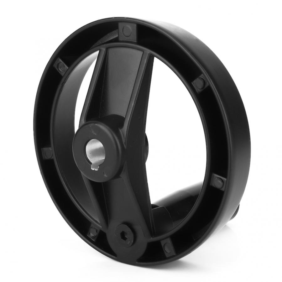 Black Aluminum Alloy Hand Wheel Folding Revolving Handle Handwheel 12*125 for Lathe Machine Tool