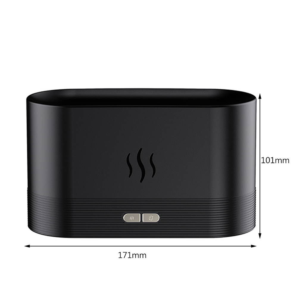 Elektrische Luchtbevochtiger Aroma Olie Diffuser Aromatherapie Essentiële Met Vlam Lamp Warm Nachtlampje Voor Thuis Winter