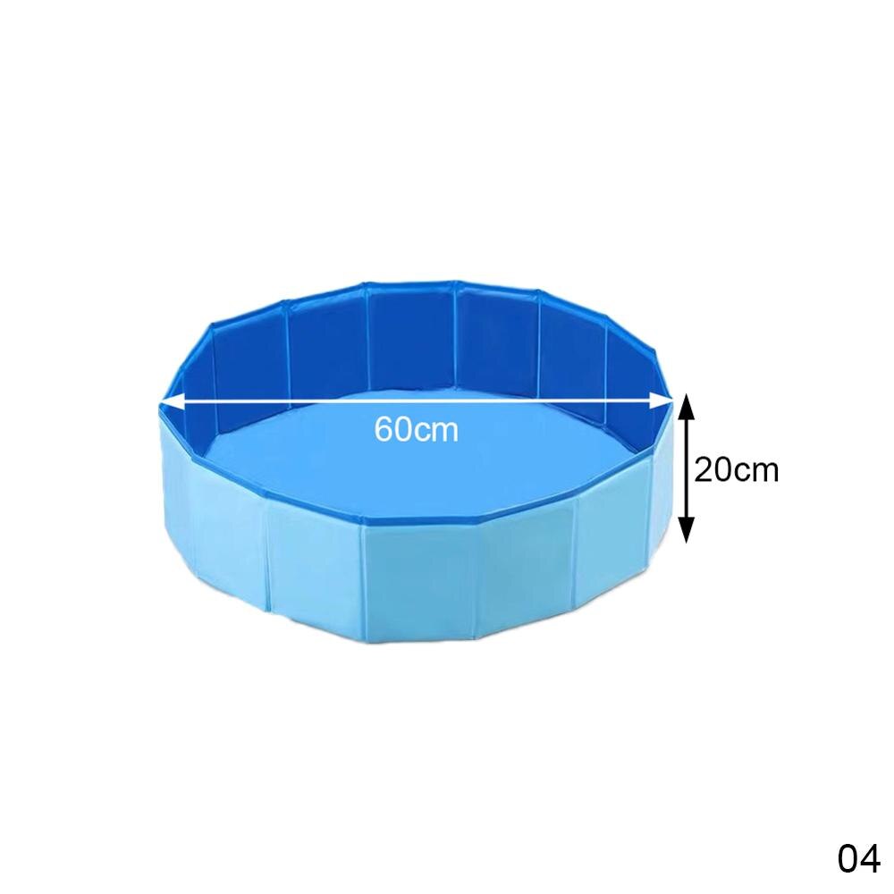 PVC Multi-uso plegable perro aire inflar piscina mascota cachorro natación piscina tina de baño Baño de mascotas tina de baño resistente portátil bañeras: Blue 60X20cm