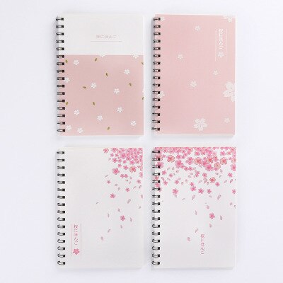 Sakura Notepad Student Stationery Notebook Novelty Cartoon Coil Notebook Cute Notebooks Random Learning Office Supplies: Green