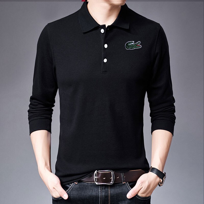 product Men’s wear Jacket Youth cartoon Embroidery Pure color Business Polo Shirt Sweatshirts For Men Warm Tide: 4