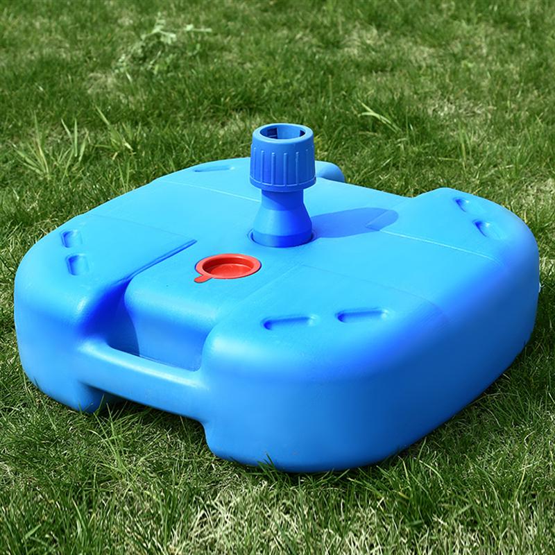 25L Thicken Outdoor Umbrella Patio Umbrella Base Sun Block Umbrella Base Garden Umbrella Stand Plastic Water Bucket (Sky-Blue)