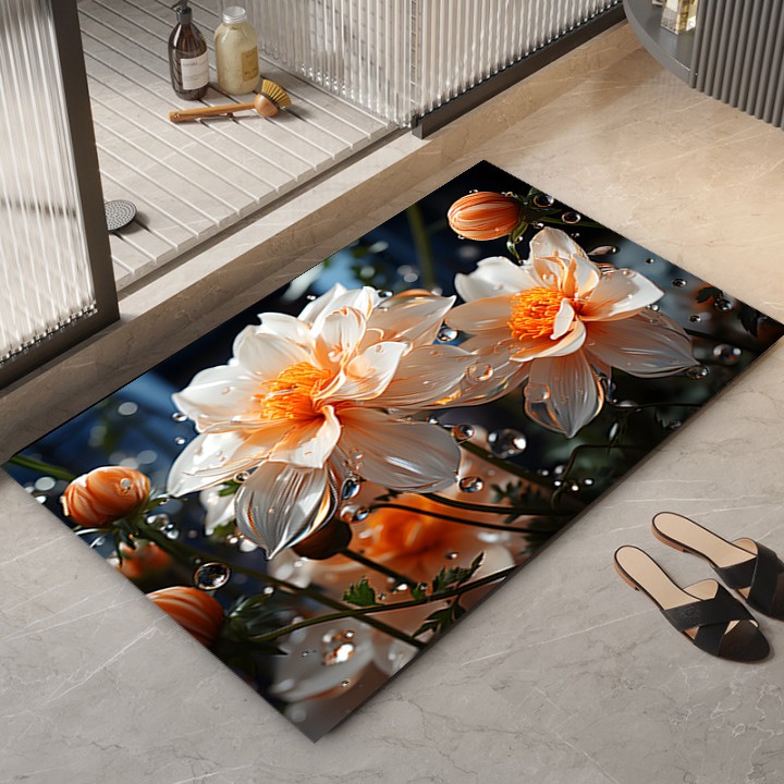 Décoration de la maison salle de bain tapis de sol absorbant chambre salon entrée tapis maison cuisine imprimé tapis de sol: 1200 millimètres x 1200 millimètres / Rose