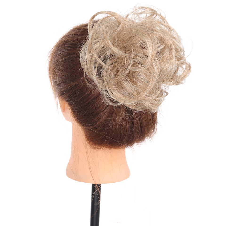 LUPU-moño de pelo sintético para mujer y niña, extensión de cabello, moño rizado, ondulado, moño desordenado, moño para el cabello, uso diario