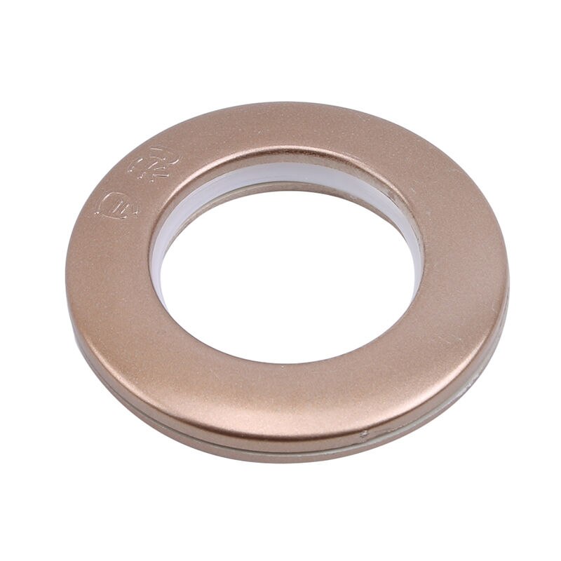 Useful 50 PCS Rod Ring Home Decoration Curtain Accessories Plastic Rings Eyelets For Curtains Grommet Top Curtain: coffee