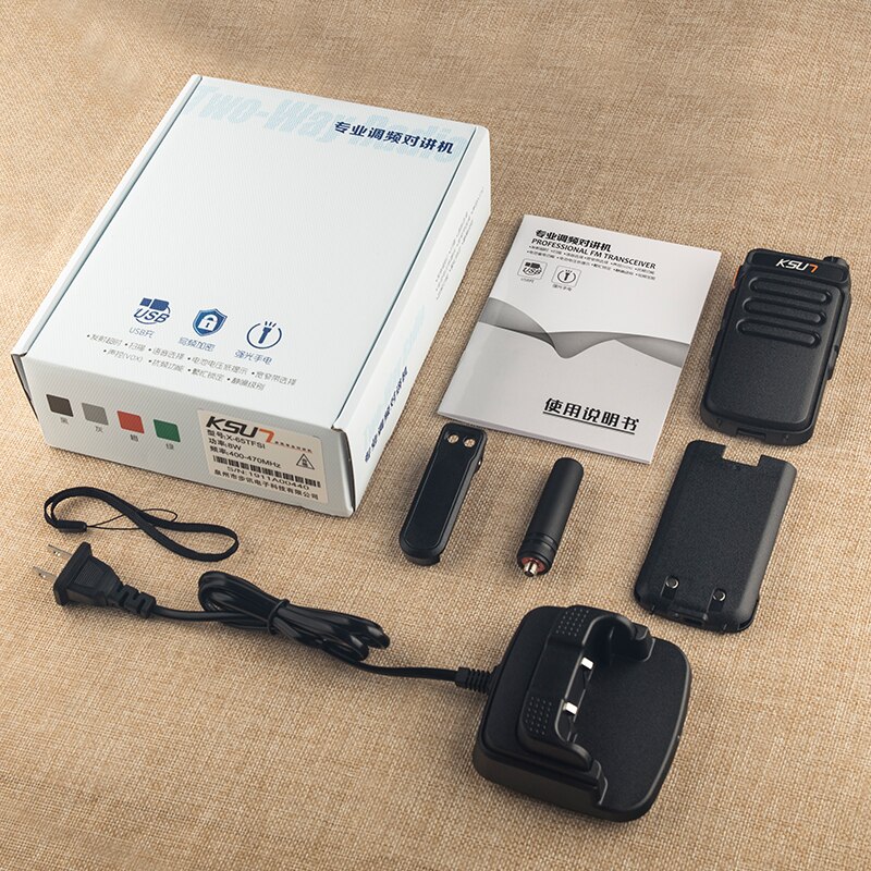 2PCS Walkie Talkie Mini Powerful Ham Radio Station Comunicador UHF Two-Way Radio Portable Transmitter Receiver KSUN X65 Talkie