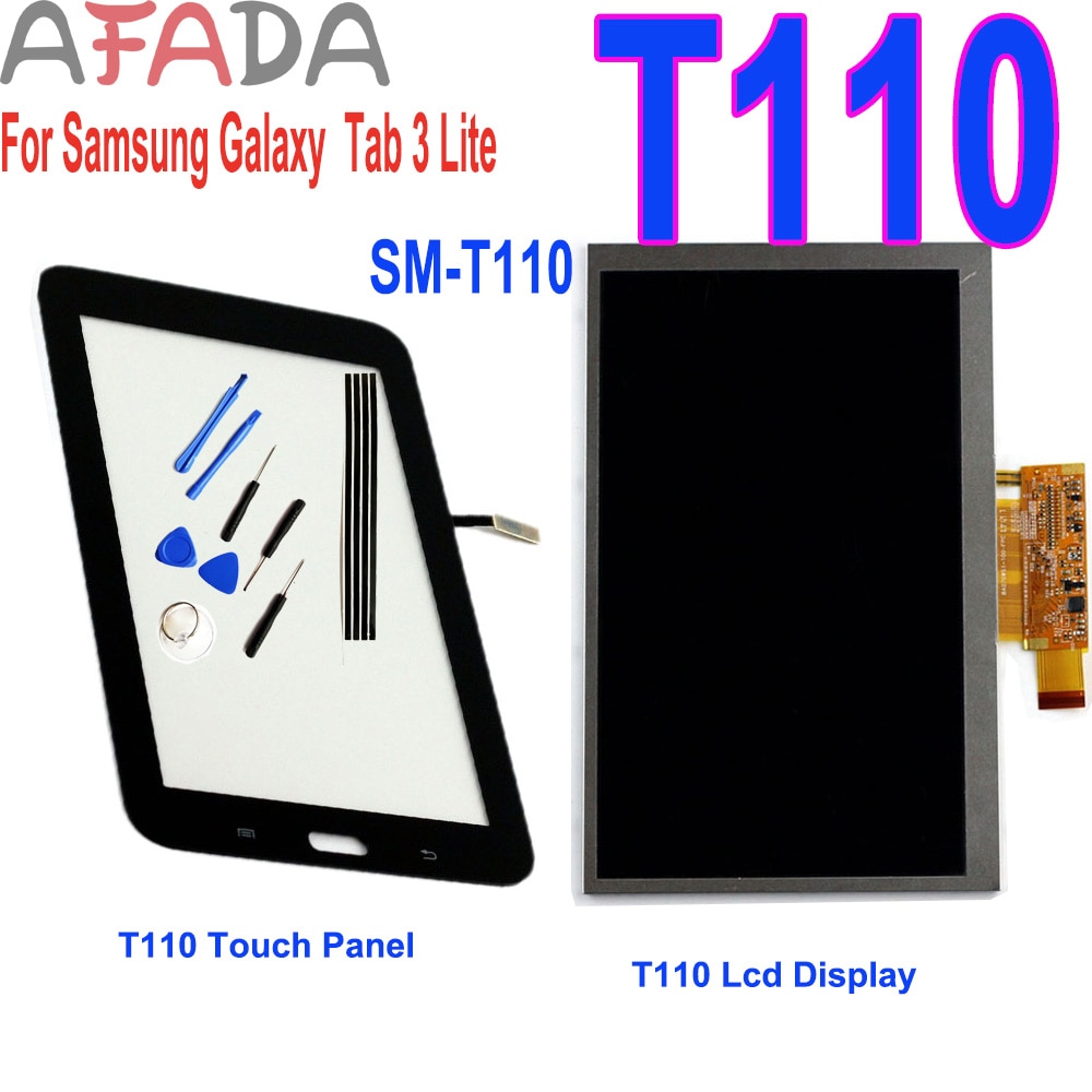 Aaa + 7 "Lcd Voor Samsung Galaxy Tab 3 Lite SM-T110 T110 Lcd Touch Screen Digitizer Vervangend Met gratis Tools + Tape
